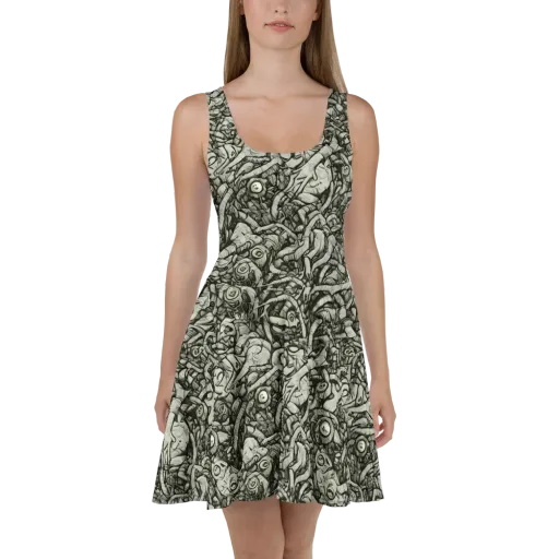 Inkwood Labyrinth on a Skater Dress