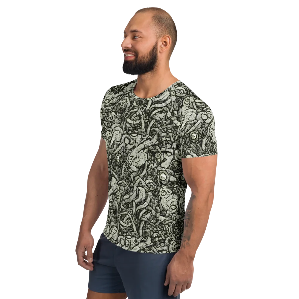 Inkwood Labyrinth on Men's Athletic T-Shirt — Left