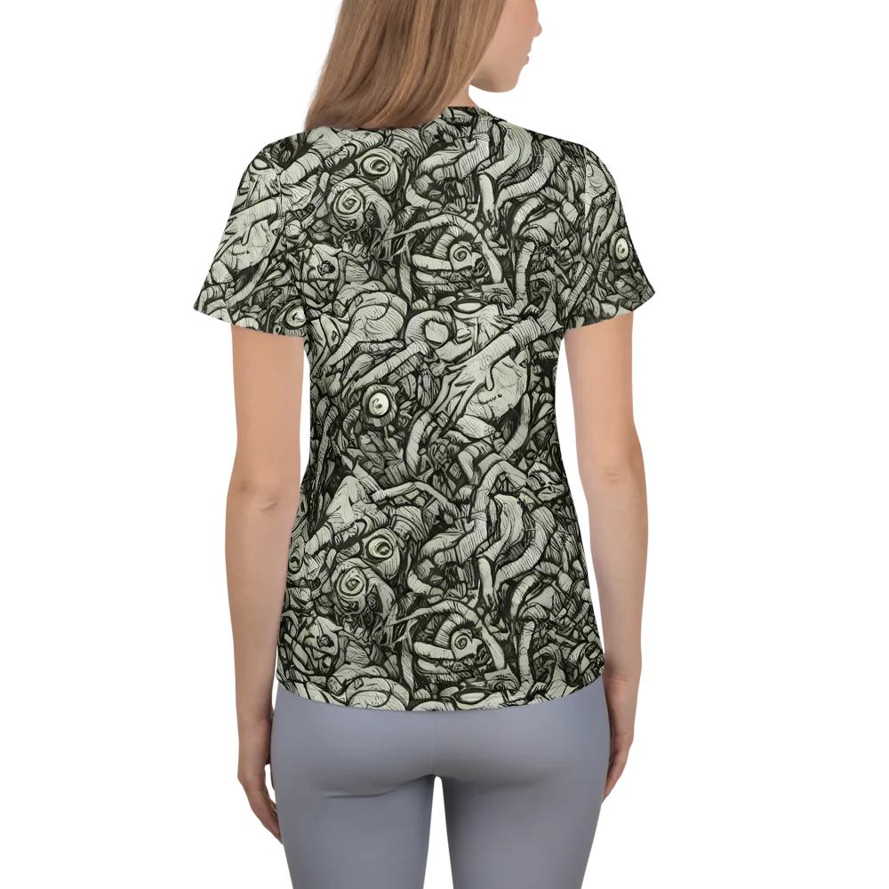 Inkwood Labyrinth on Women's Athletic T-Shirt — Back