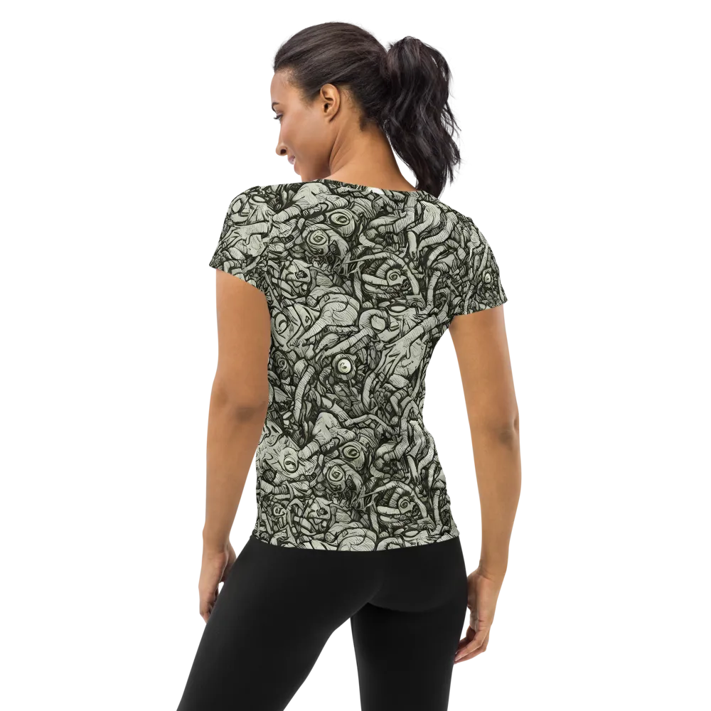 Inkwood Labyrinth on Women's Athletic T-Shirt — Back