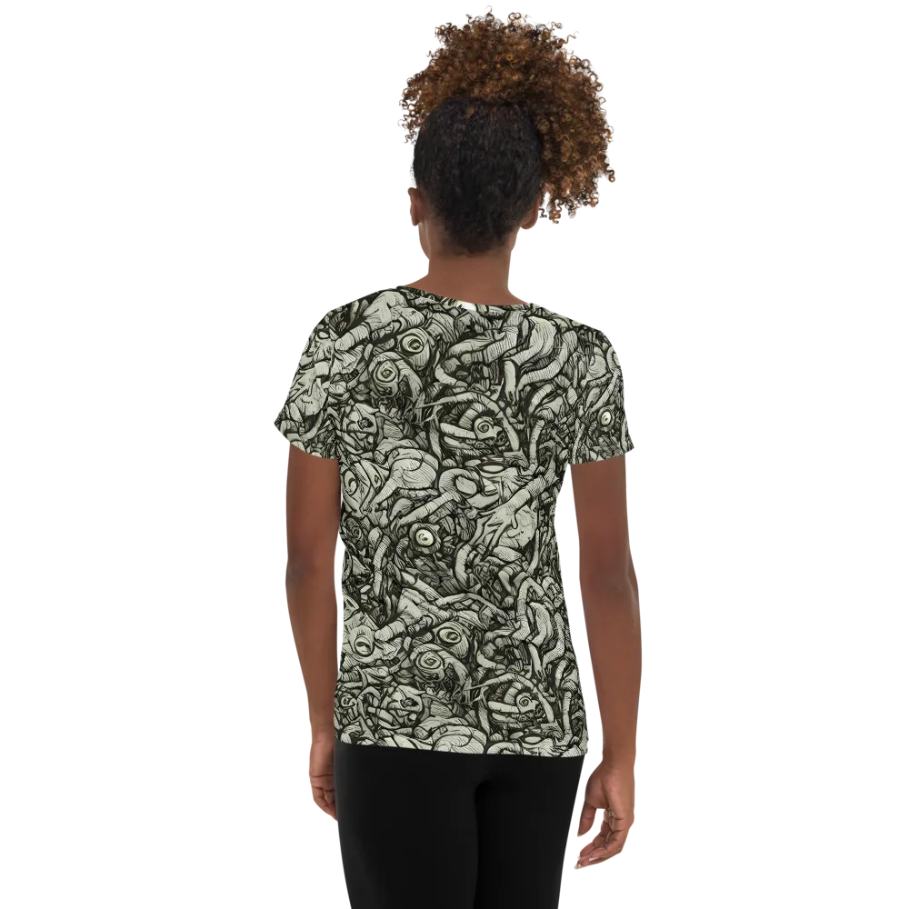 Inkwood Labyrinth on Women's Athletic T-Shirt — Back