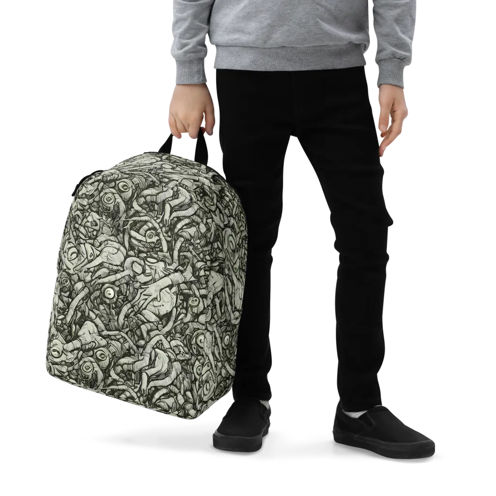 Inkwood Labyrinth on Minimalist Backpack — Zoomed-in