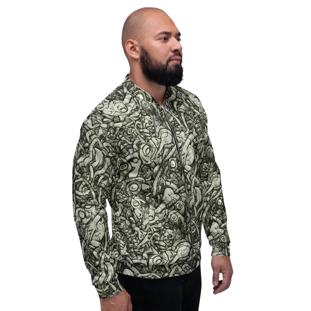 Inkwood Labyrinth on Bomber Jacket — Right