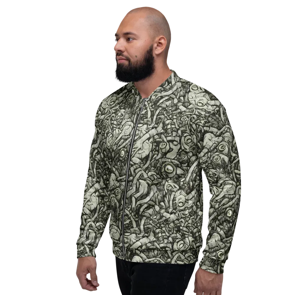 Inkwood Labyrinth on Bomber Jacket — Left
