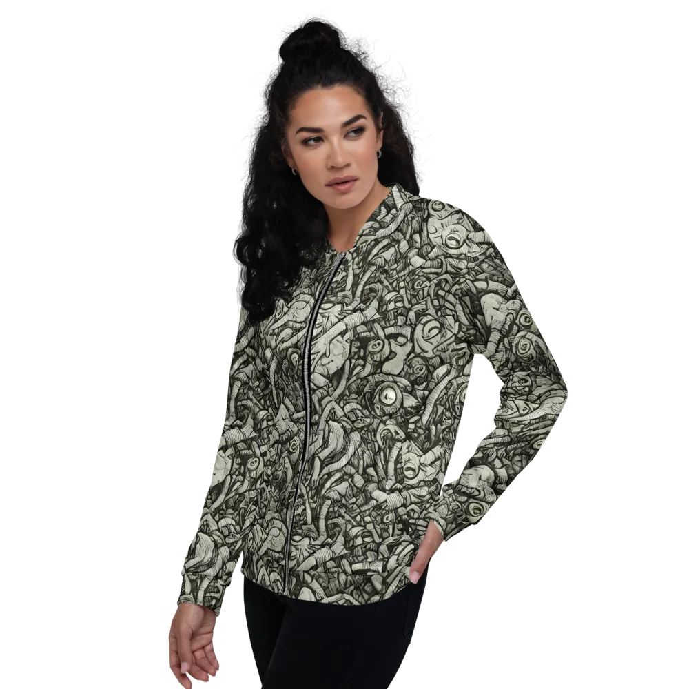 Inkwood Labyrinth on Bomber Jacket — Left