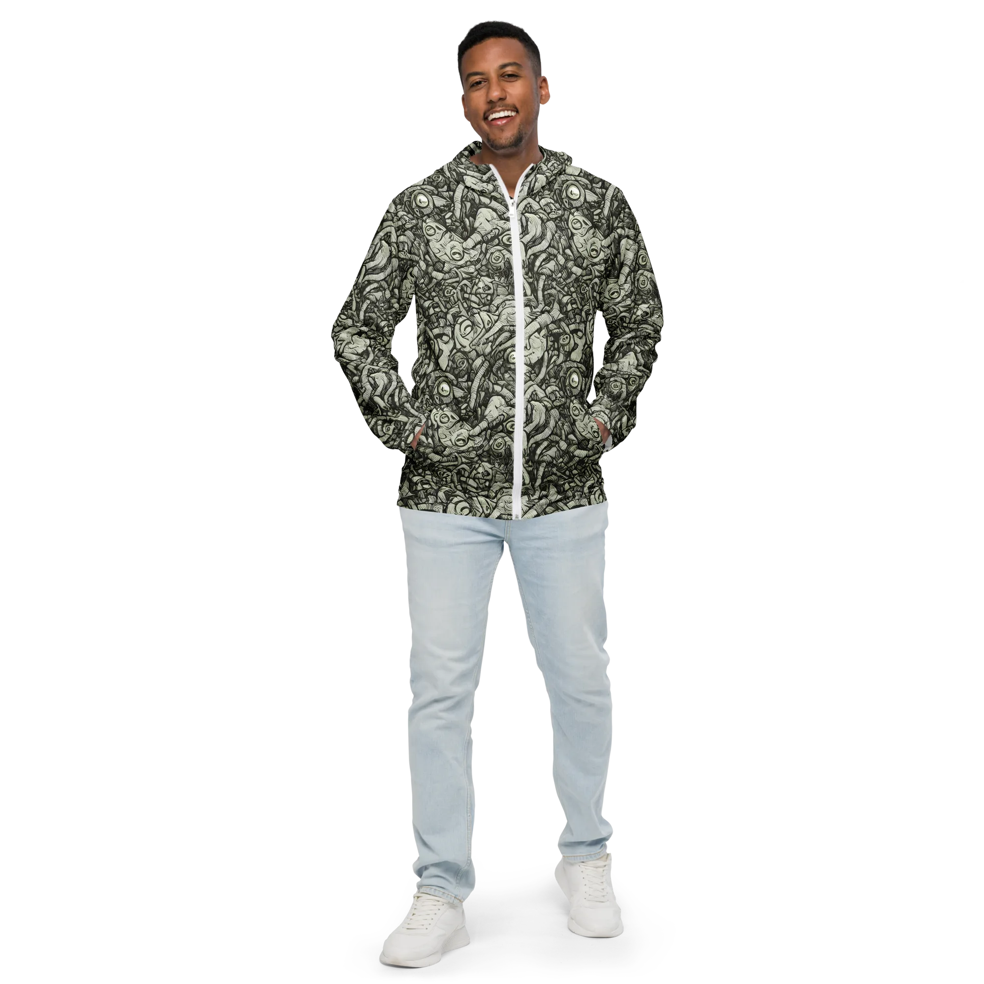 Inkwood Labyrinth on Men's Windbreaker — Front