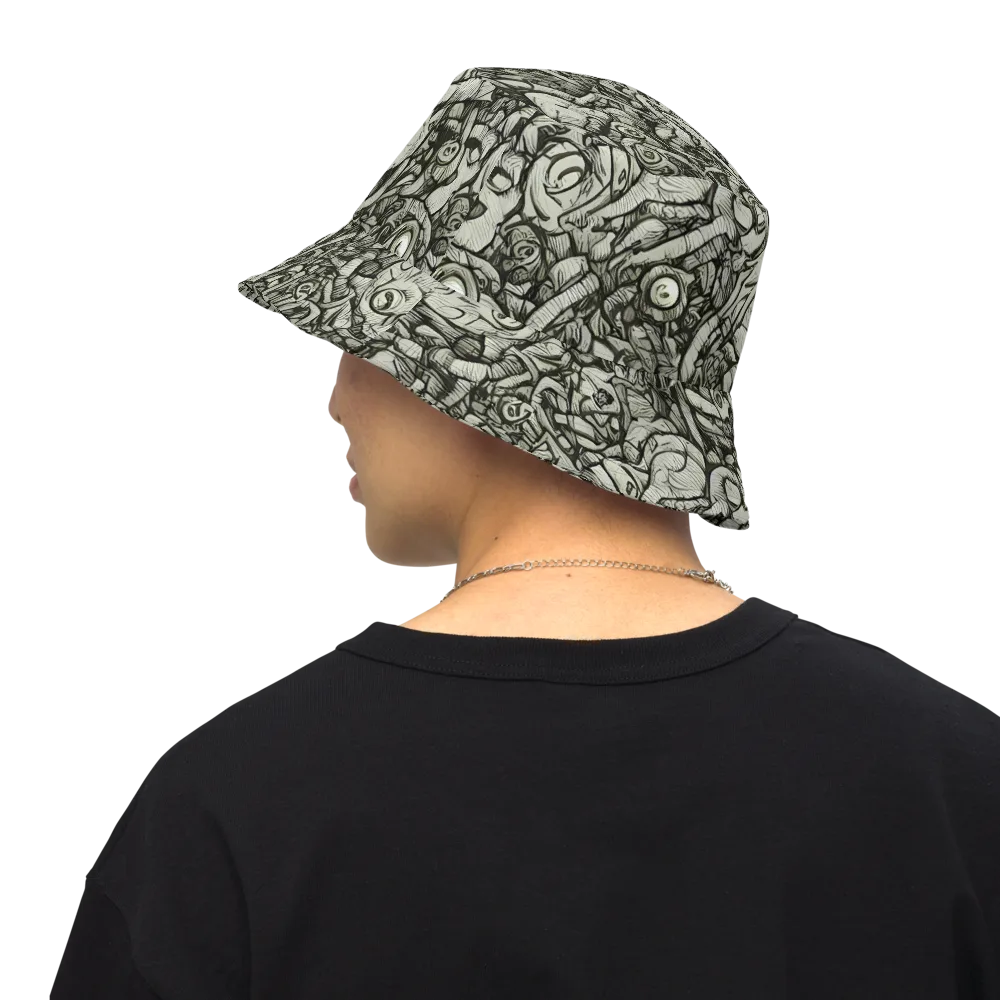 Inkwood Labyrinth on Reversible Bucket Hat — Back Inside