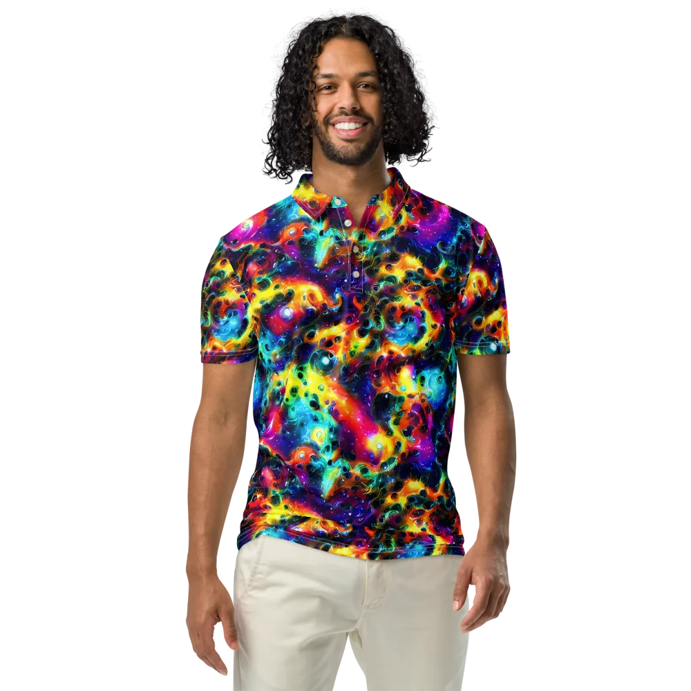 The Chromatic Tide on Men's Slim Fit Polo Shirt — Front