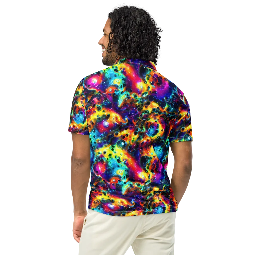 The Chromatic Tide on Men's Slim Fit Polo Shirt — Back