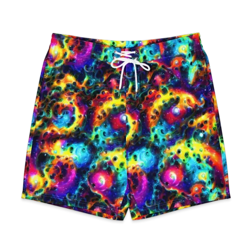 The Chromatic Tide on a Men's Board Shorts