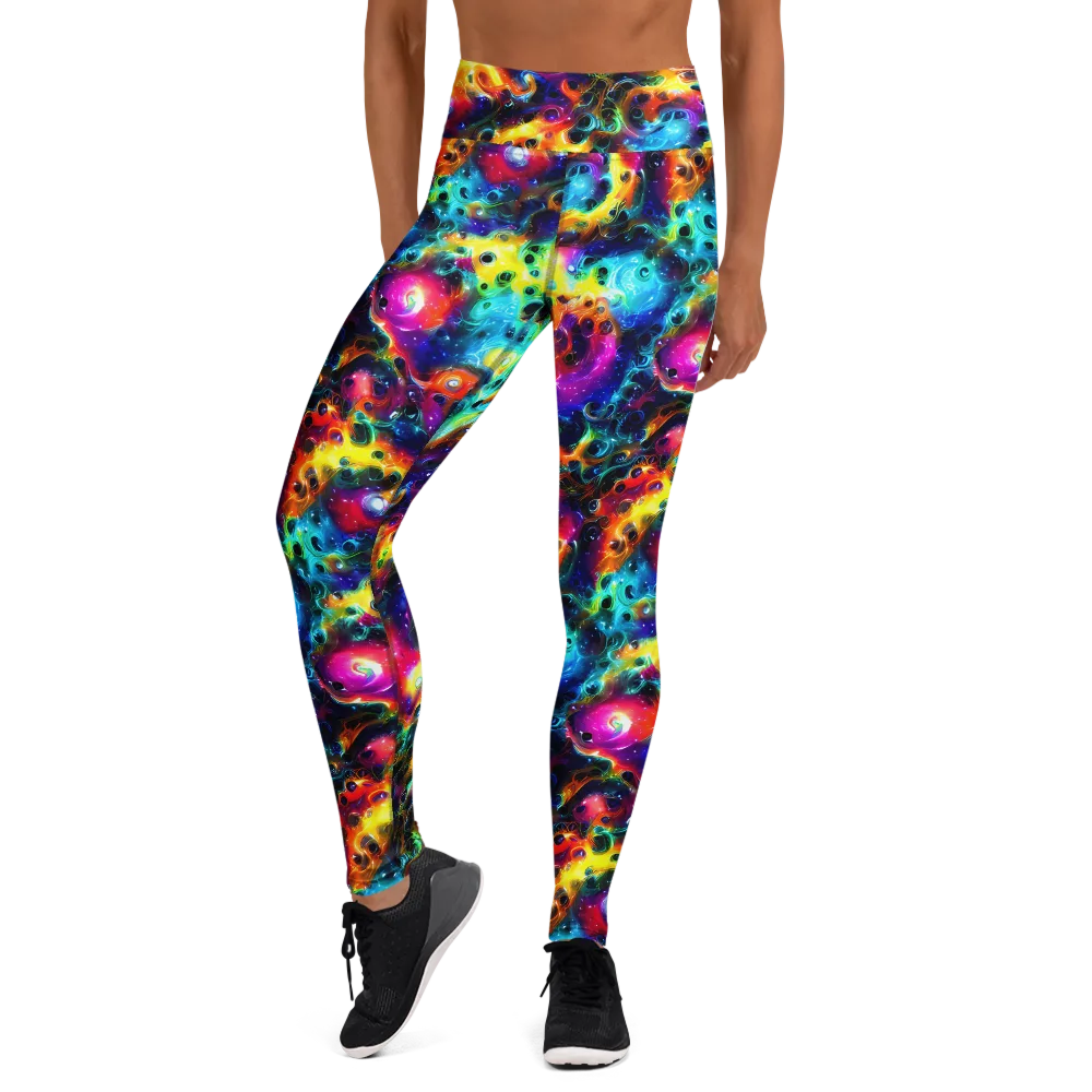The Chromatic Tide on Yoga Leggings — Front