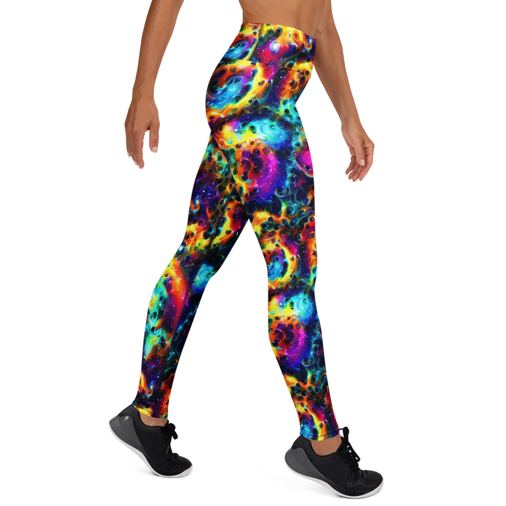 The Chromatic Tide on Yoga Leggings — Right