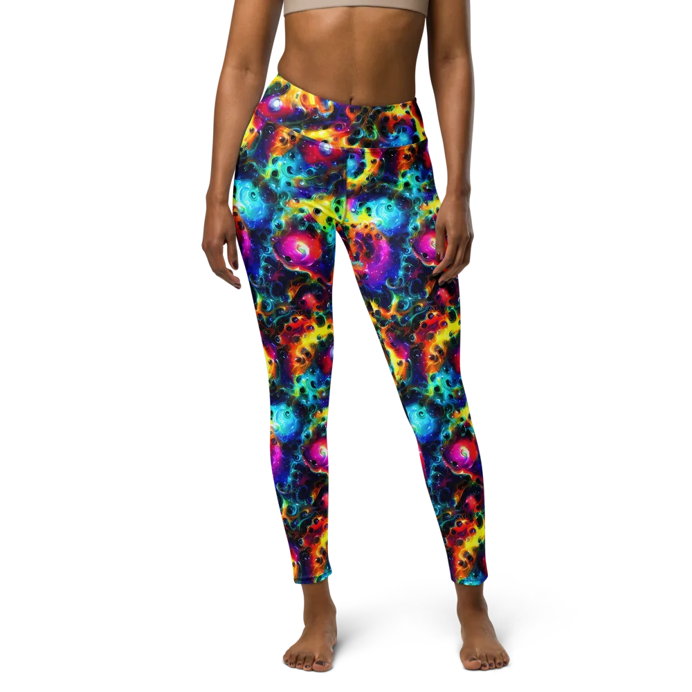 The Chromatic Tide on Yoga Leggings — Front