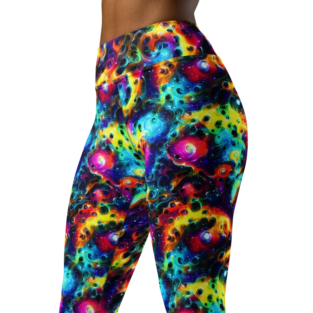 The Chromatic Tide on Yoga Leggings — Left Front