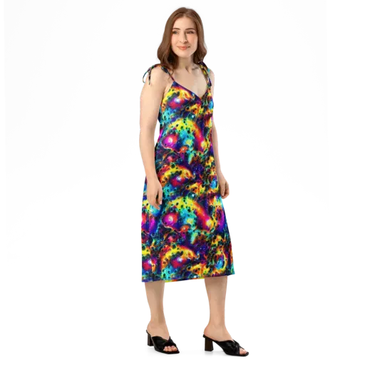 The Chromatic Tide on a Slip Dress