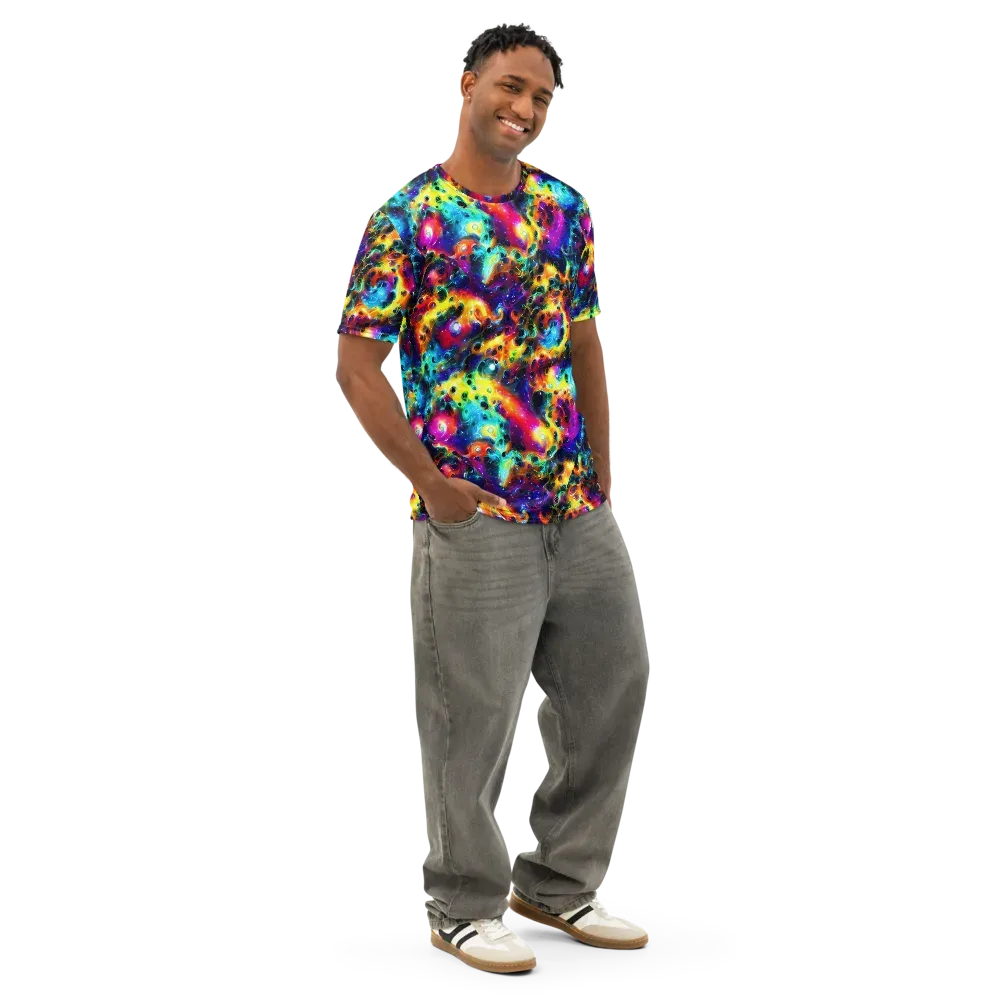 The Chromatic Tide on Men's Cotton Crew Neck T-Shirt — Right Front