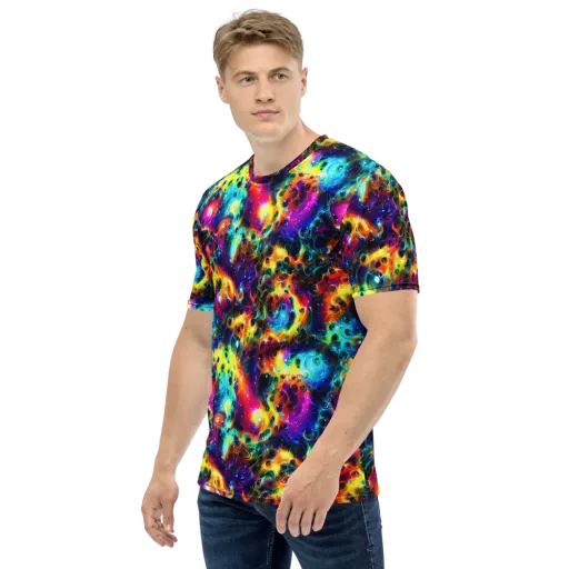 The Chromatic Tide on a Men's Crew Neck T-Shirt