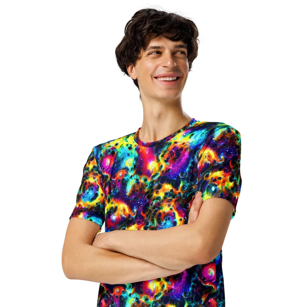 The Chromatic Tide on Men's Crew Neck T-Shirt — Left Front