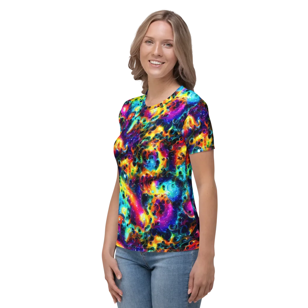 The Chromatic Tide on Women's Crew Neck T-Shirt — Left