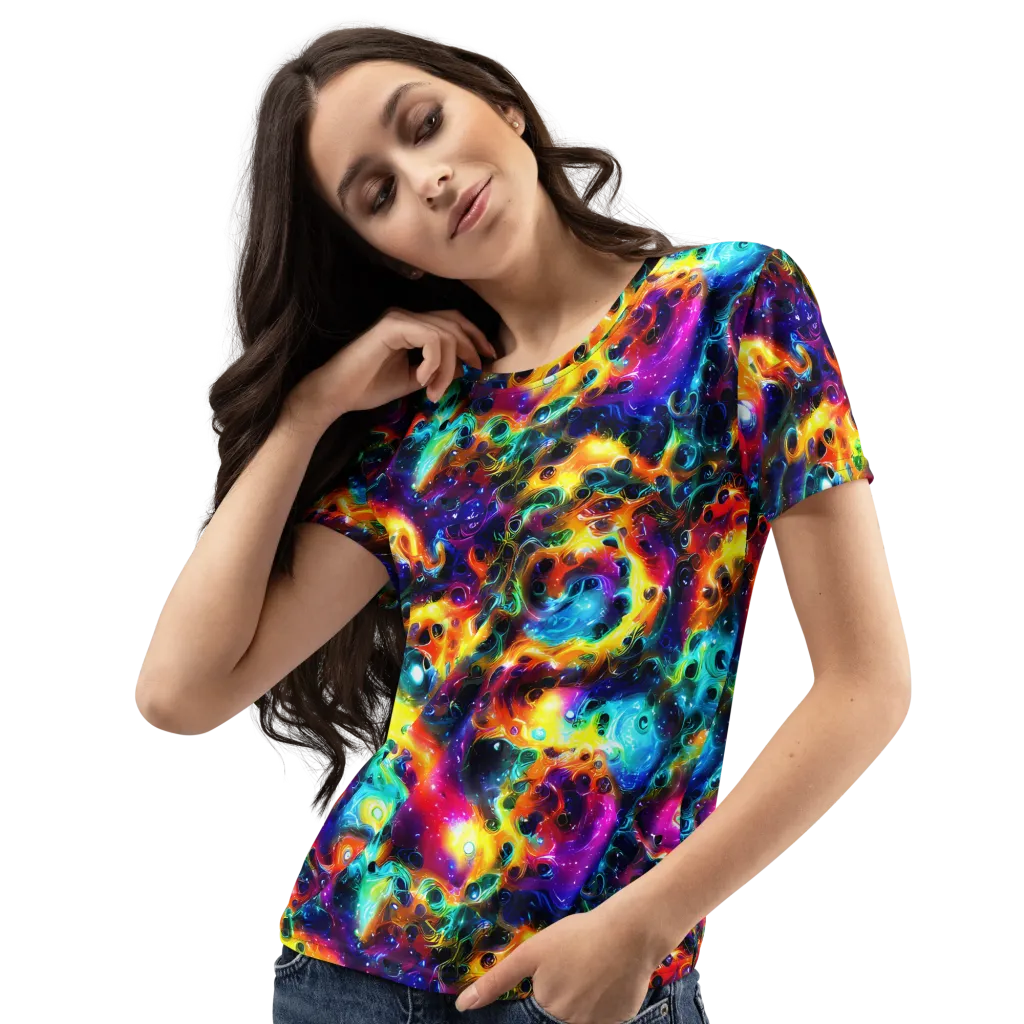 The Chromatic Tide on Women's Crew Neck T-Shirt — Left Front