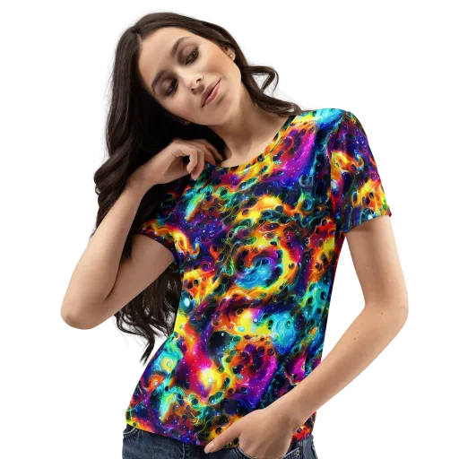 The Chromatic Tide on a Women's Crew Neck T-Shirt