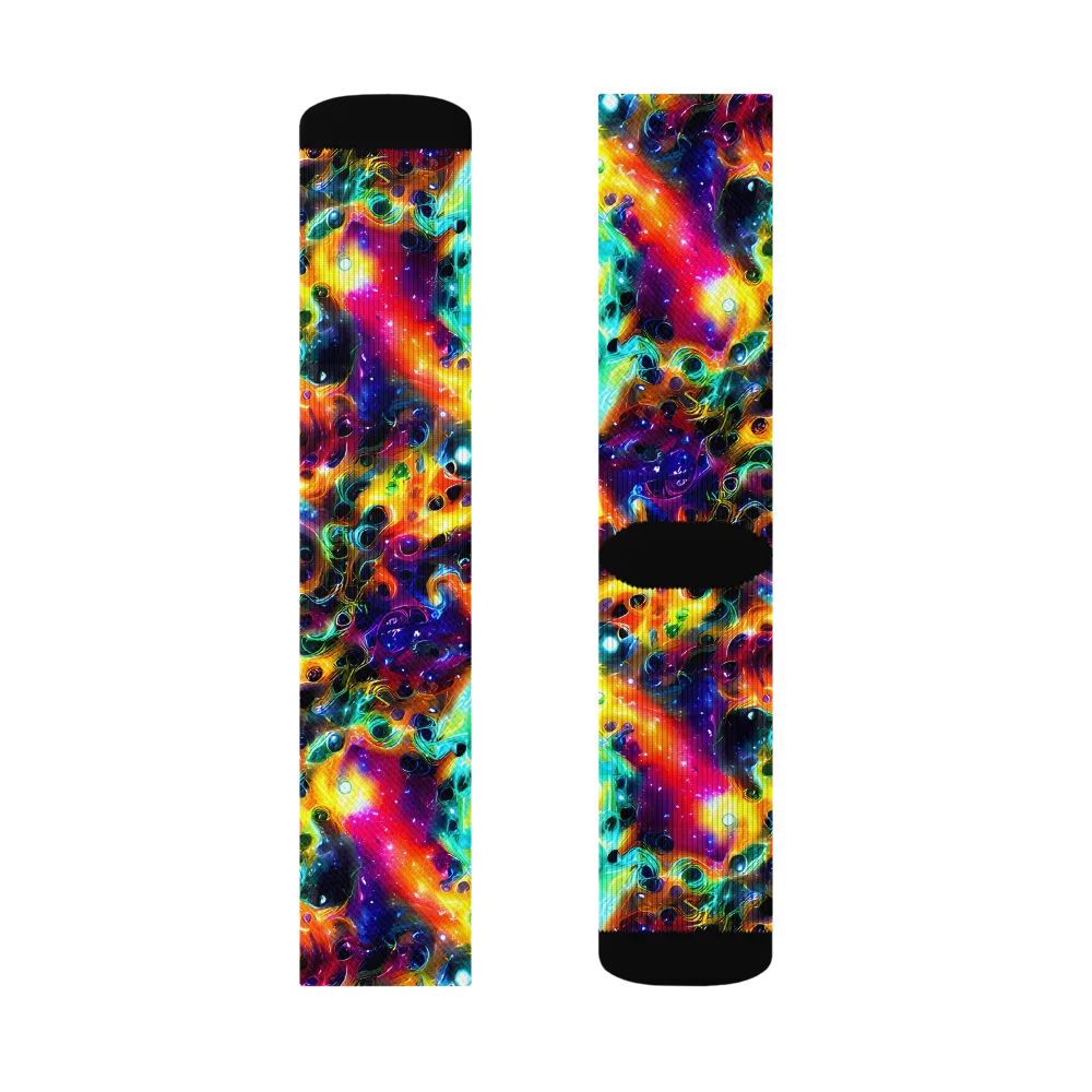 The Chromatic Tide on Socks — Right Sock