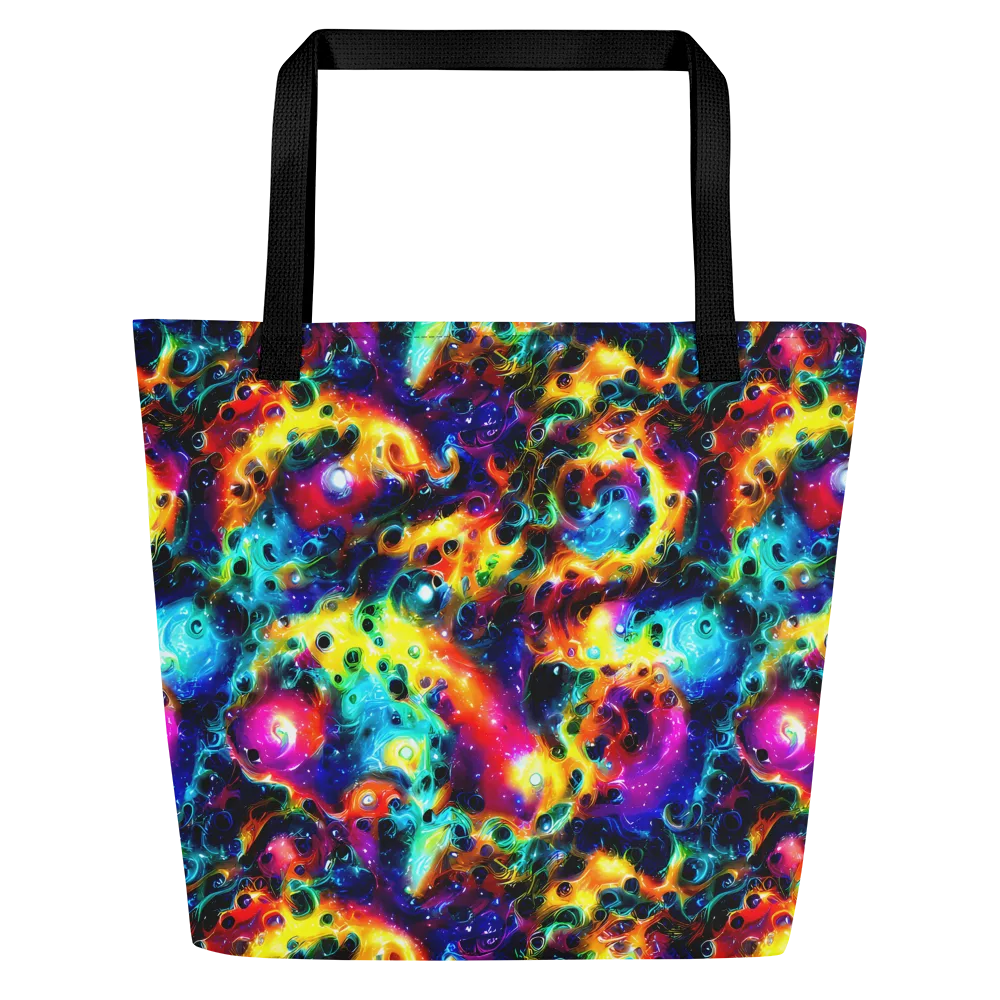 The Chromatic Tide on Large Tote Bag W/ Pocket — Front