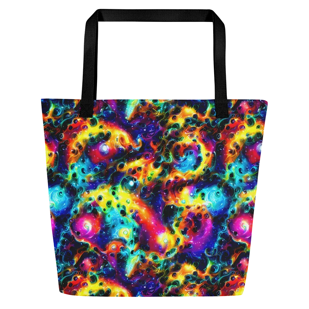 The Chromatic Tide on Large Tote Bag W/ Pocket — Front