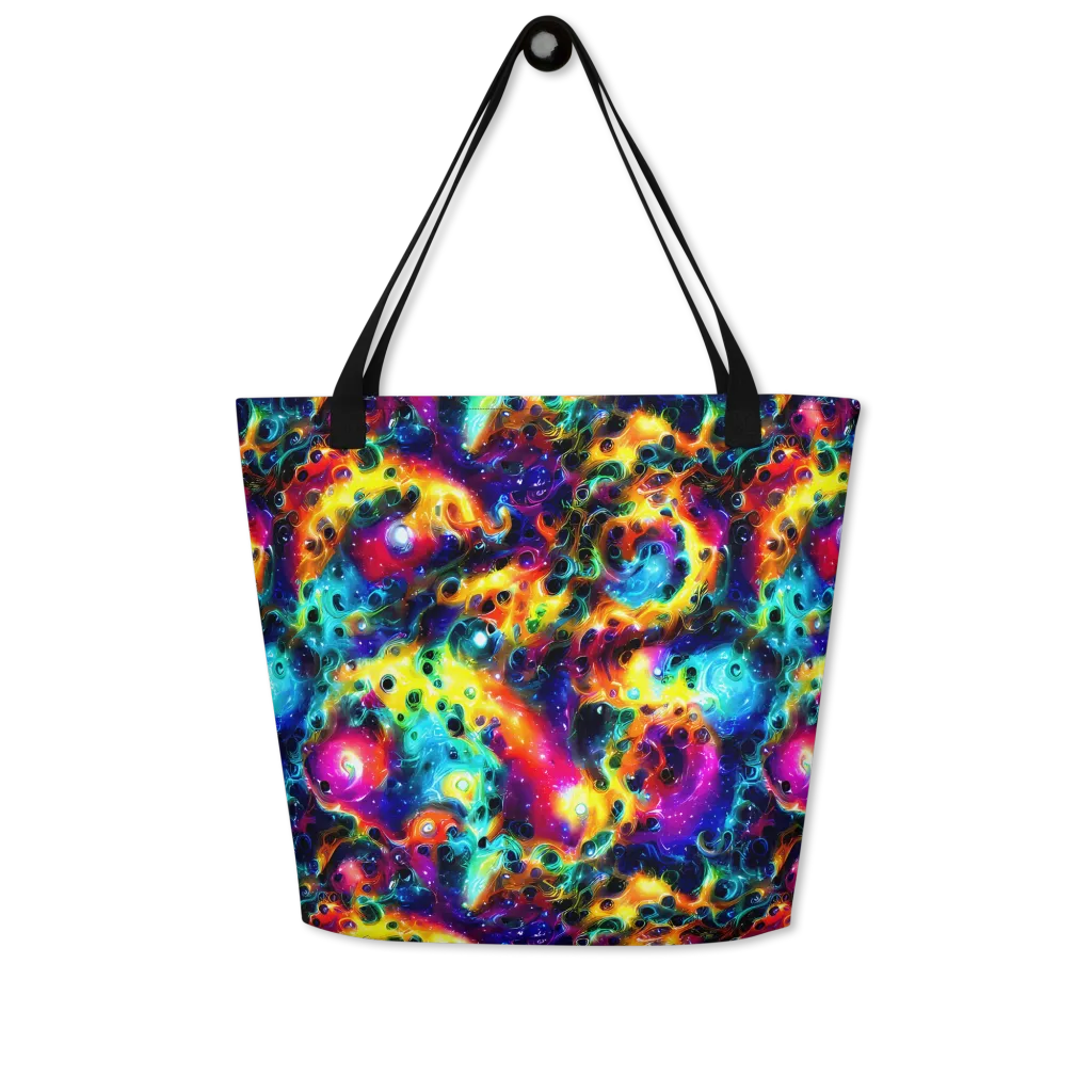 The Chromatic Tide on Large Tote Bag W/ Pocket — Front