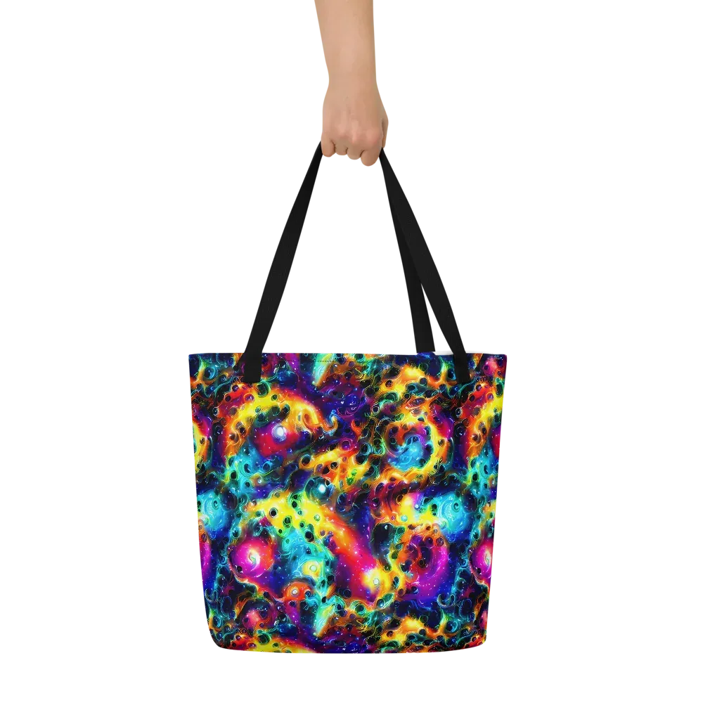 The Chromatic Tide on Large Tote Bag W/ Pocket — Front