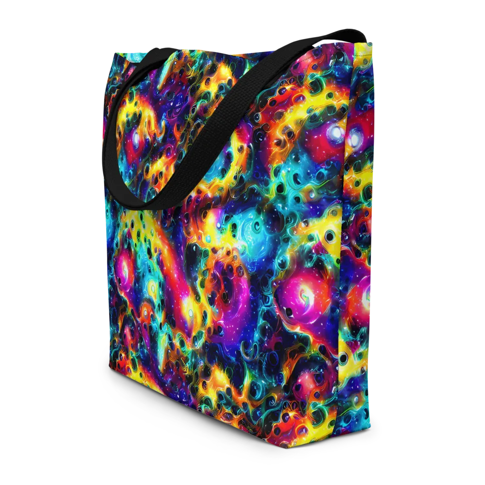 The Chromatic Tide on Large Tote Bag W/ Pocket — Front