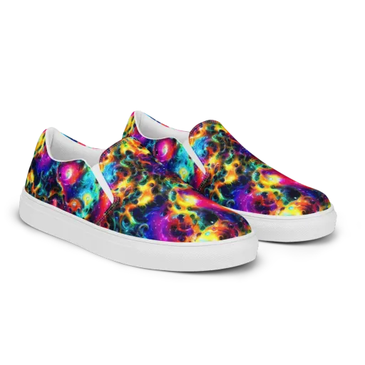 The Chromatic Tide on a Women's Slip-On Canvas Shoes
