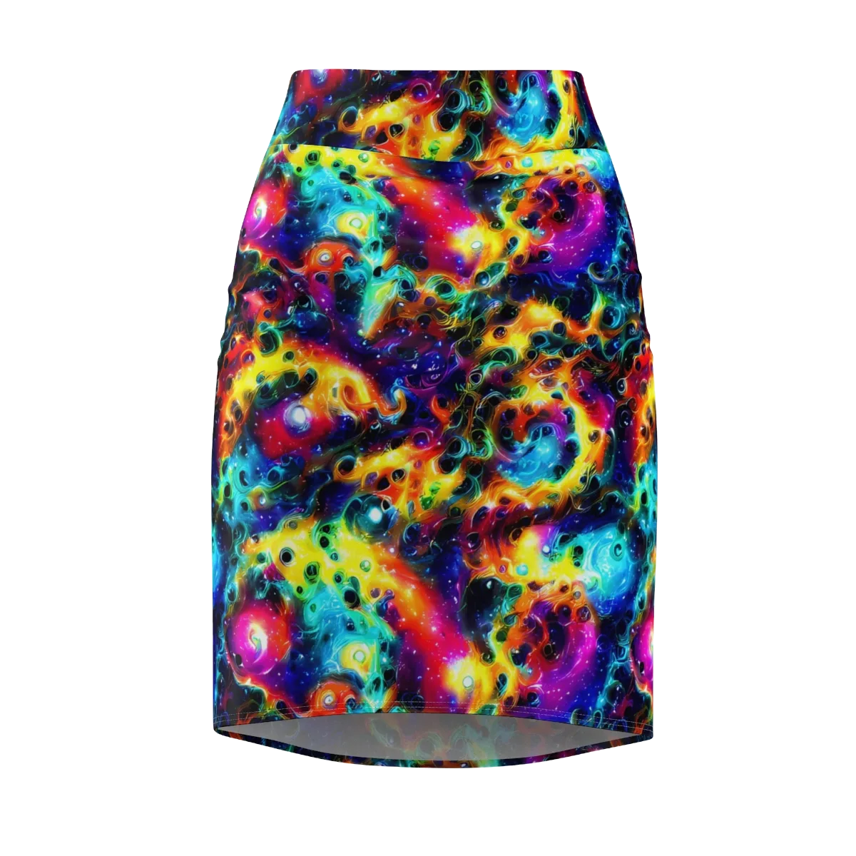 The Chromatic Tide on Pencil Skirt — Front