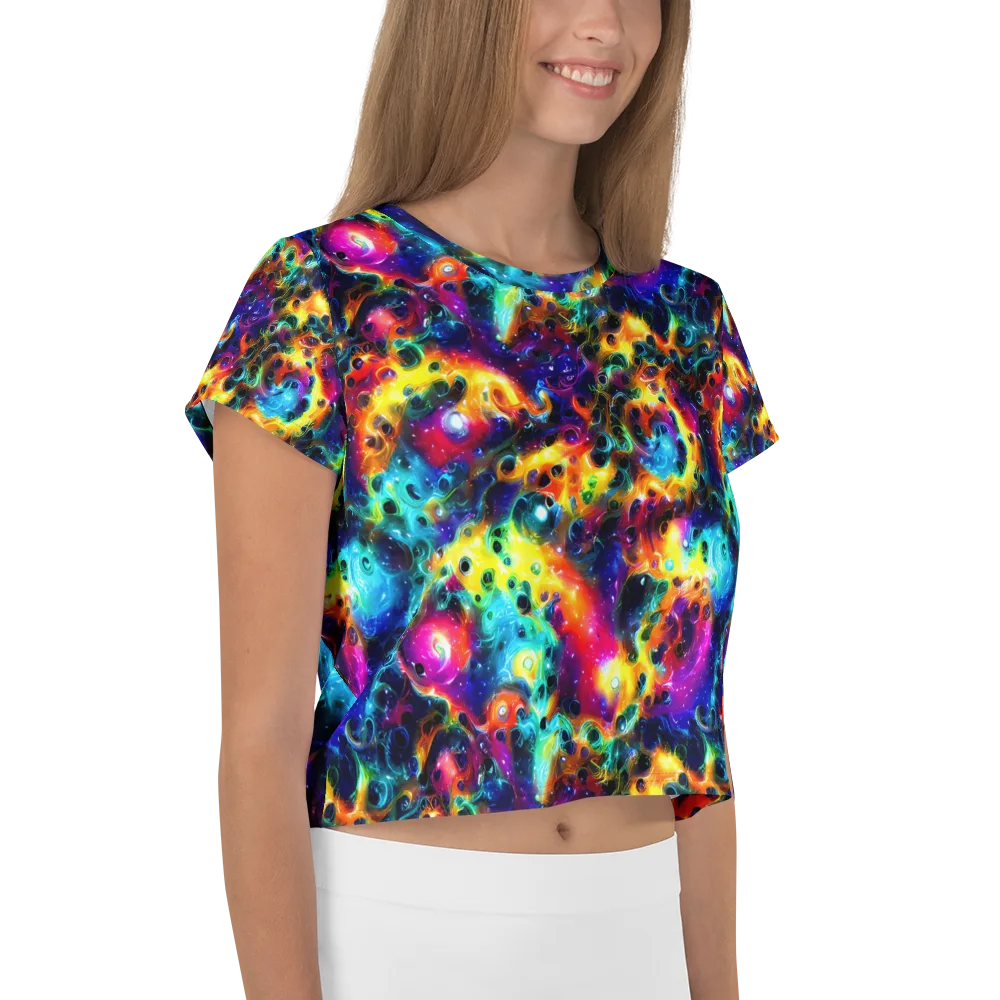 The Chromatic Tide on Crop Tee — Right