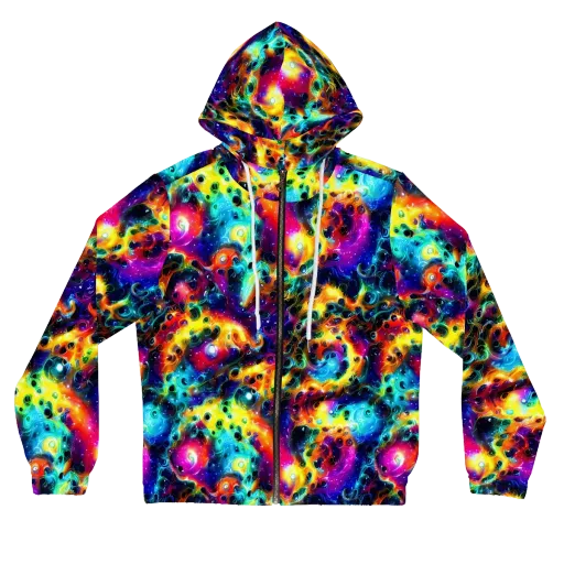 The Chromatic Tide on a Women's Full-Zip Hoodie