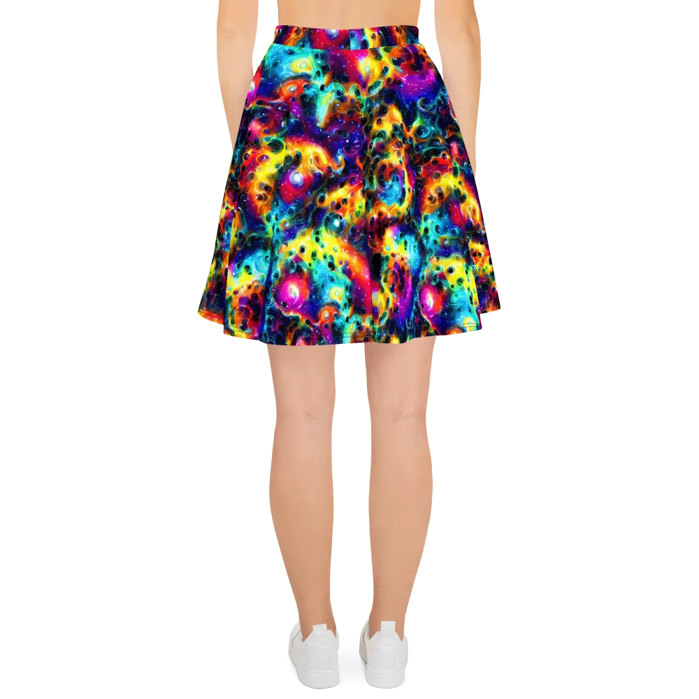 The Chromatic Tide on Skater Skirt — Back