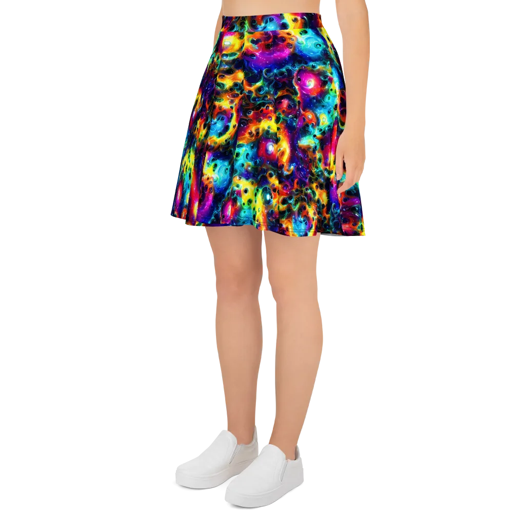 The Chromatic Tide on Skater Skirt — Left