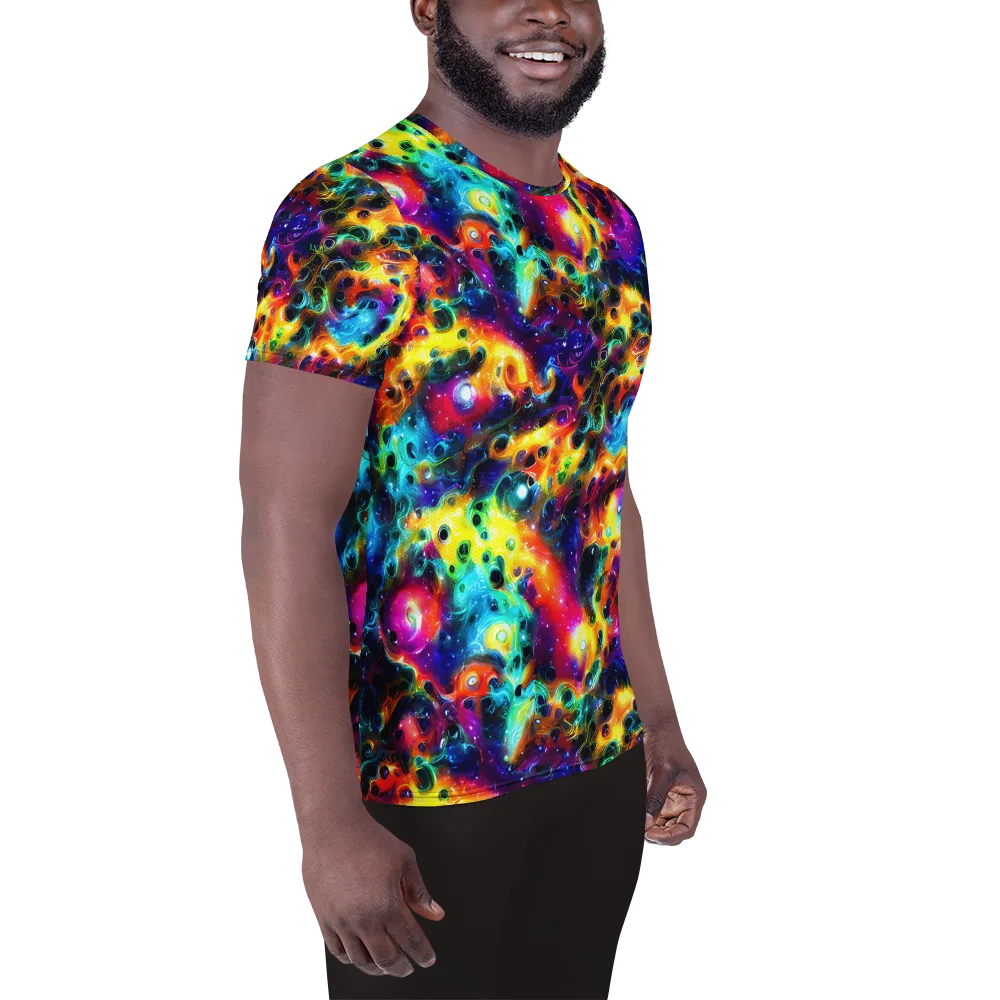 The Chromatic Tide on Men's Athletic T-Shirt — Right