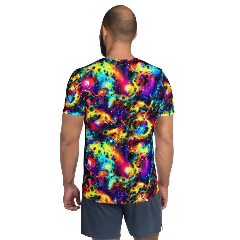 The Chromatic Tide on Men's Athletic T-Shirt — Back