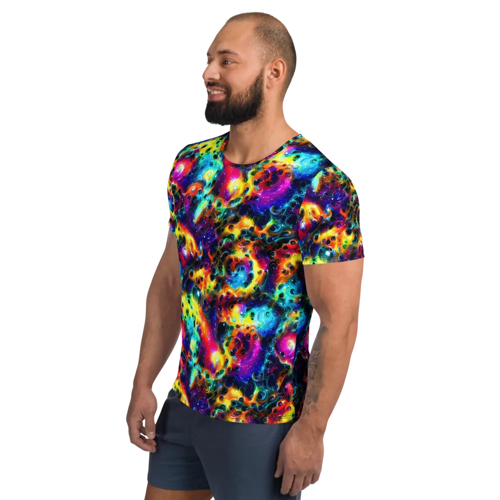 The Chromatic Tide on Men's Athletic T-Shirt — Left