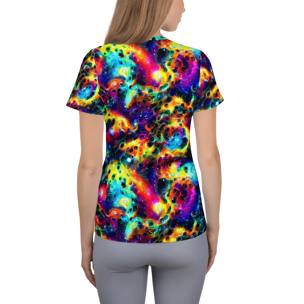 The Chromatic Tide on Women's Athletic T-Shirt — Back
