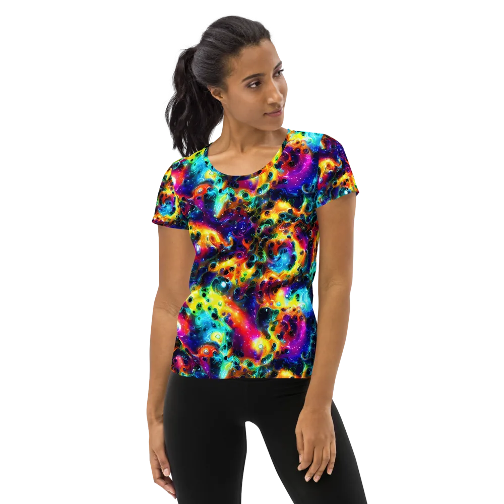 The Chromatic Tide on Women's Athletic T-Shirt — Front