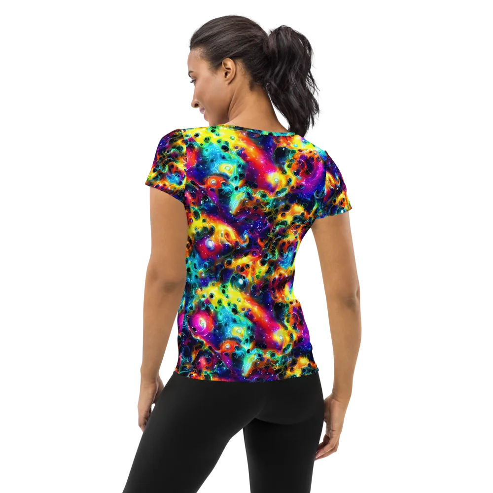 The Chromatic Tide on Women's Athletic T-Shirt — Back