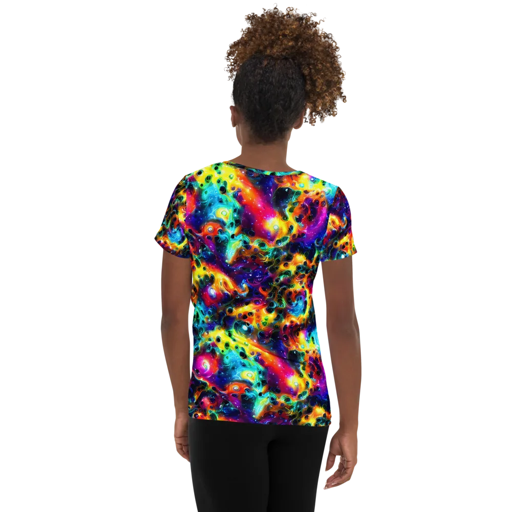 The Chromatic Tide on Women's Athletic T-Shirt — Back