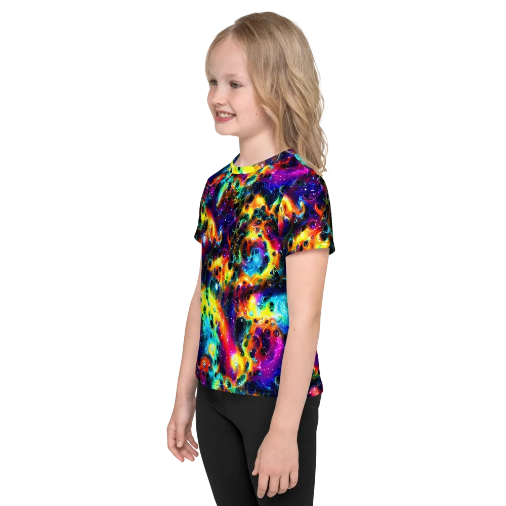 The Chromatic Tide on Kids Crew Neck T-Shirt — Left