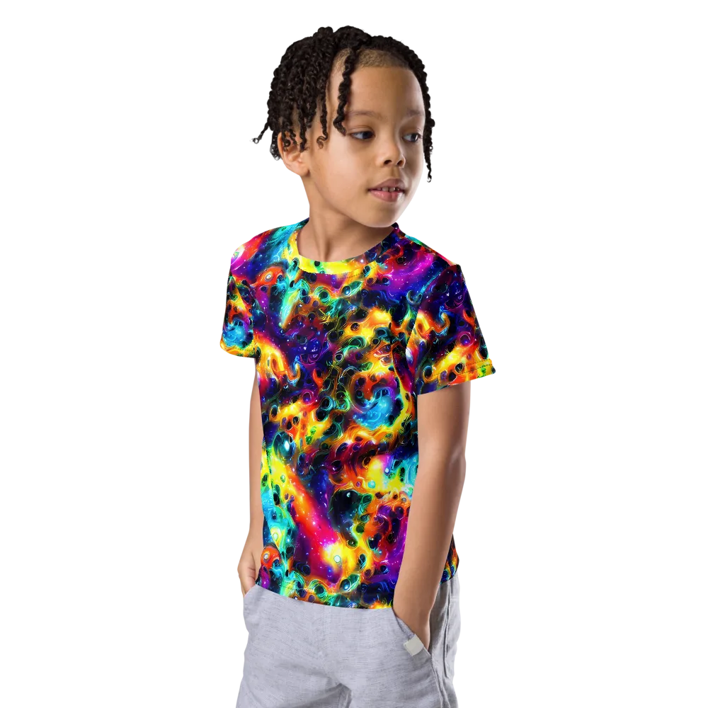 The Chromatic Tide on Kids Crew Neck T-Shirt — Left Front