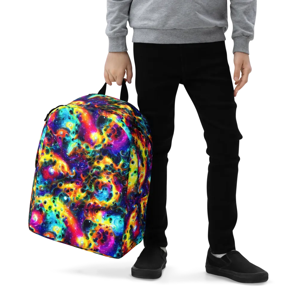 The Chromatic Tide on Minimalist Backpack — Zoomed-in