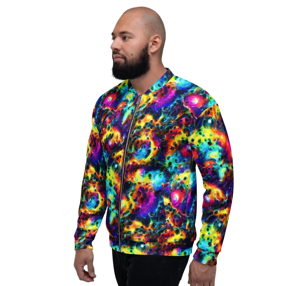 The Chromatic Tide on Bomber Jacket — Left