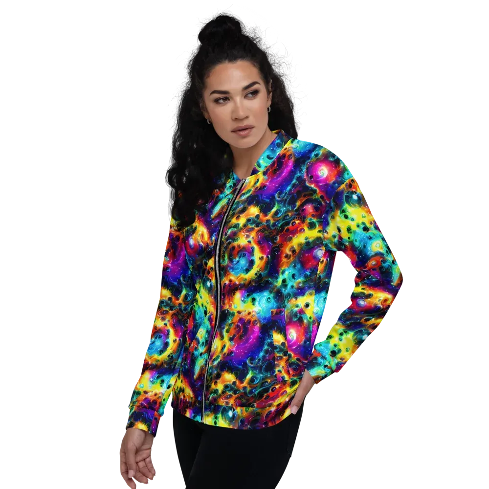 The Chromatic Tide on Bomber Jacket — Left