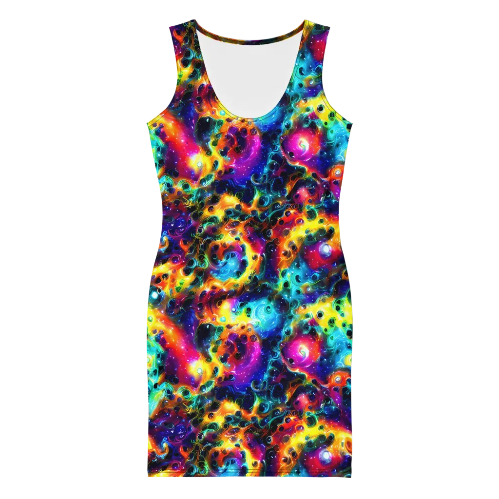 The Chromatic Tide on Bodycon Dress — Front